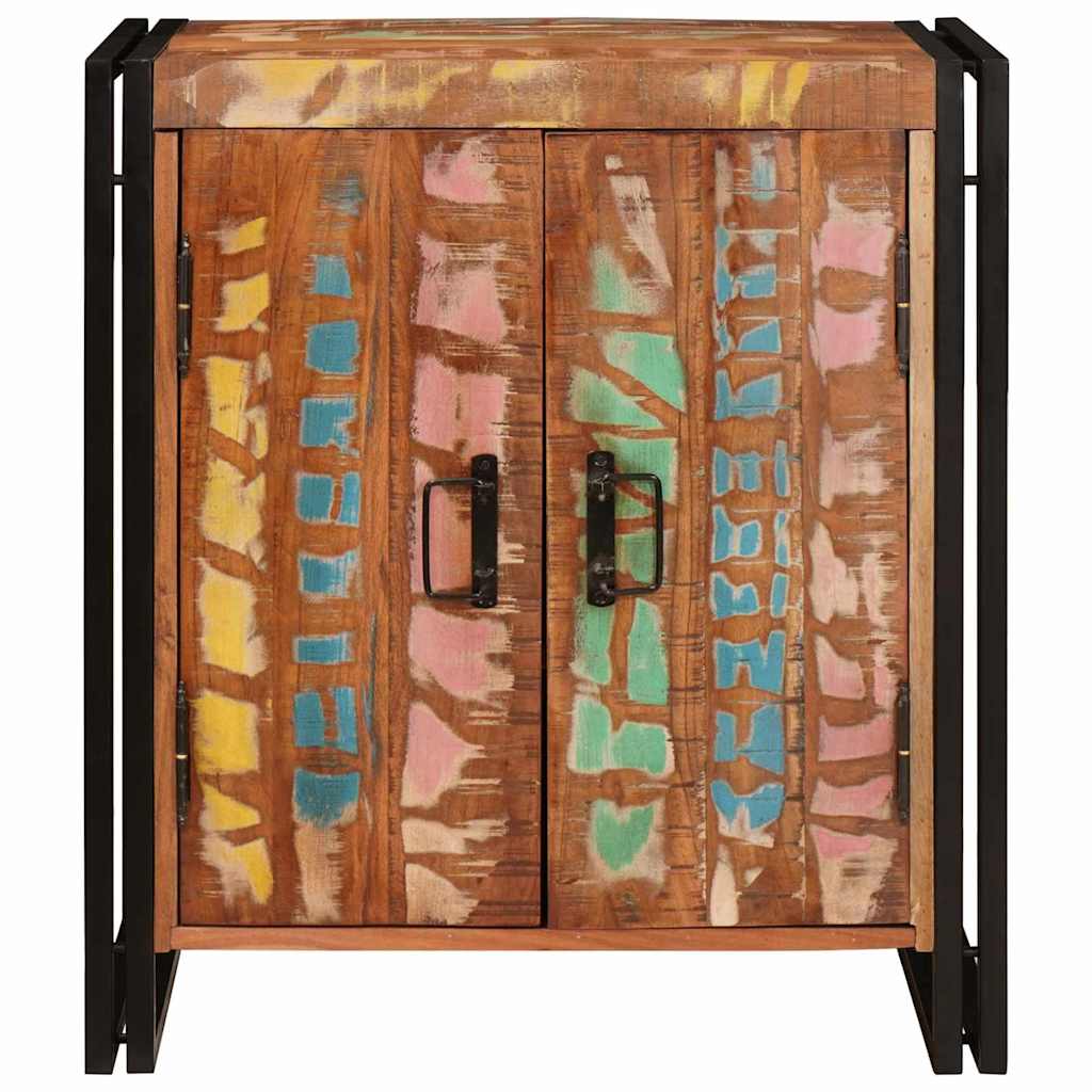 vidaXL Κομοδίνο Πολύχρωμο 66 x 35 x 76 εκ. Μασίφ ανακυκλωμένο ξύλο
