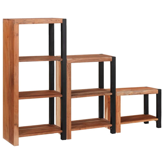 vidaXL Ράφι Βιβλίων 3 pcs Καφέ 50 x 30 x 110 εκ Στερεό Ξύλο Ακακίας