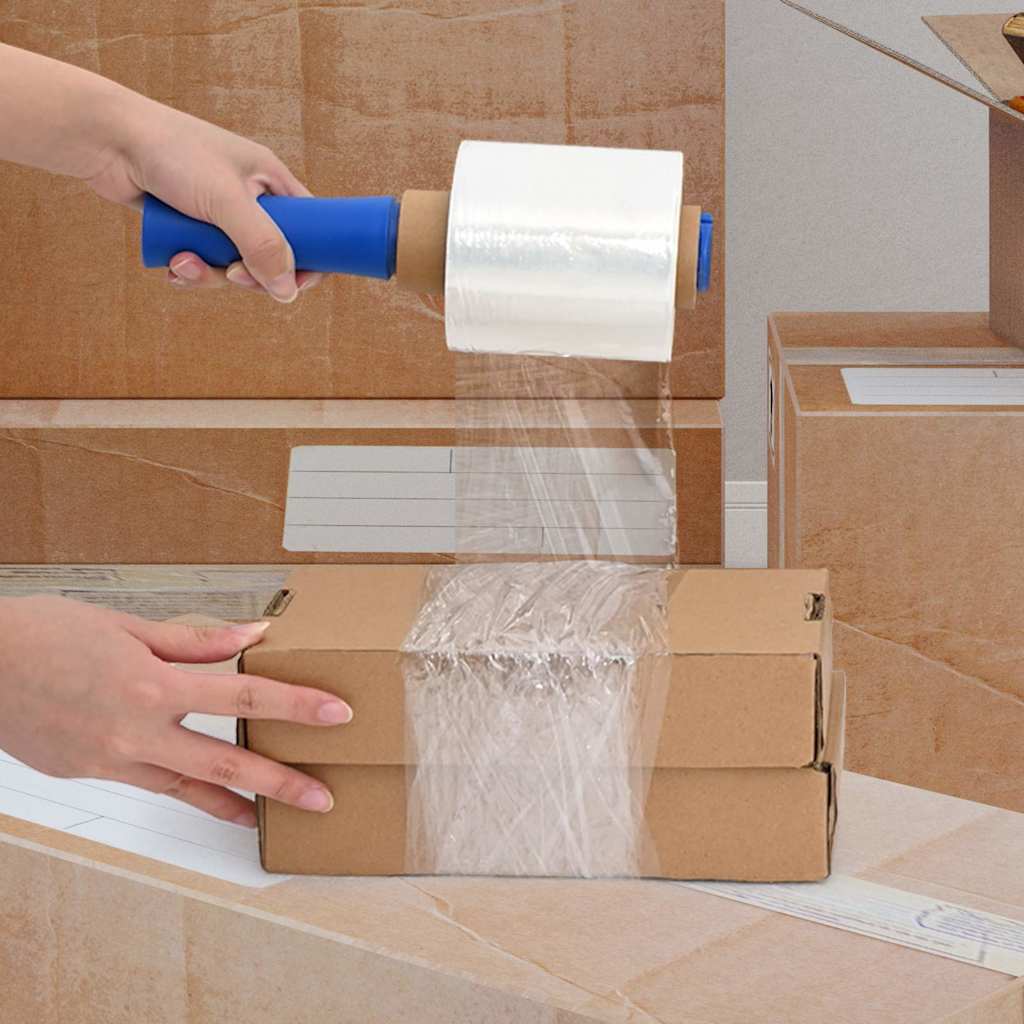 vidaXL Stretch Films 10 τεμάχια Διαφανές 23 μm 10 cm x 300 m