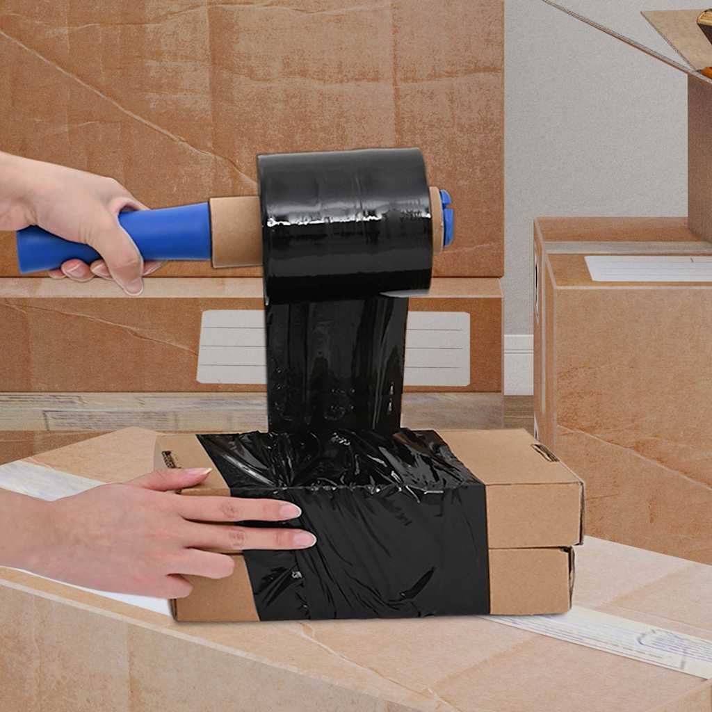 vidaXL Stretch Films 50 τμχ Μαύρο 23 μm 10 cm x 150 m