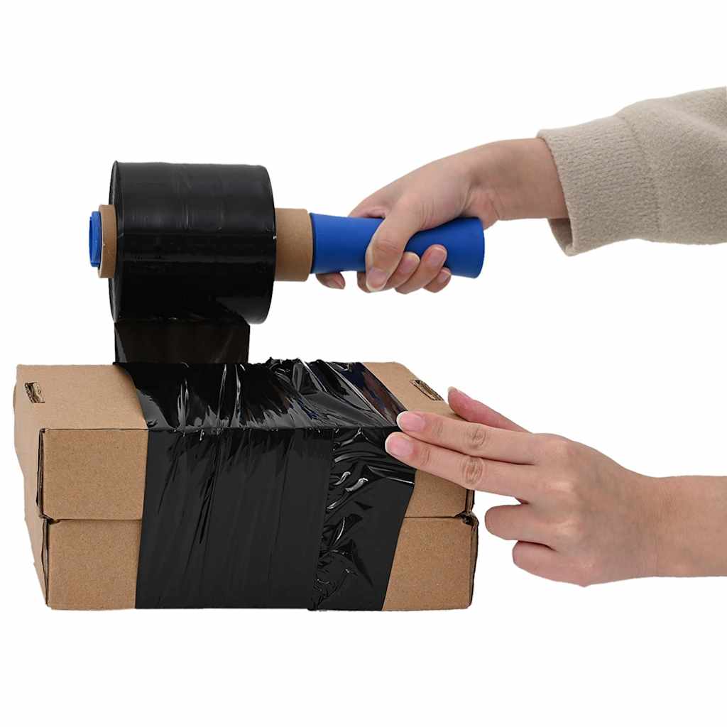 vidaXL Stretch Films 50 τμχ Μαύρο 23 μm 10 cm x 150 m