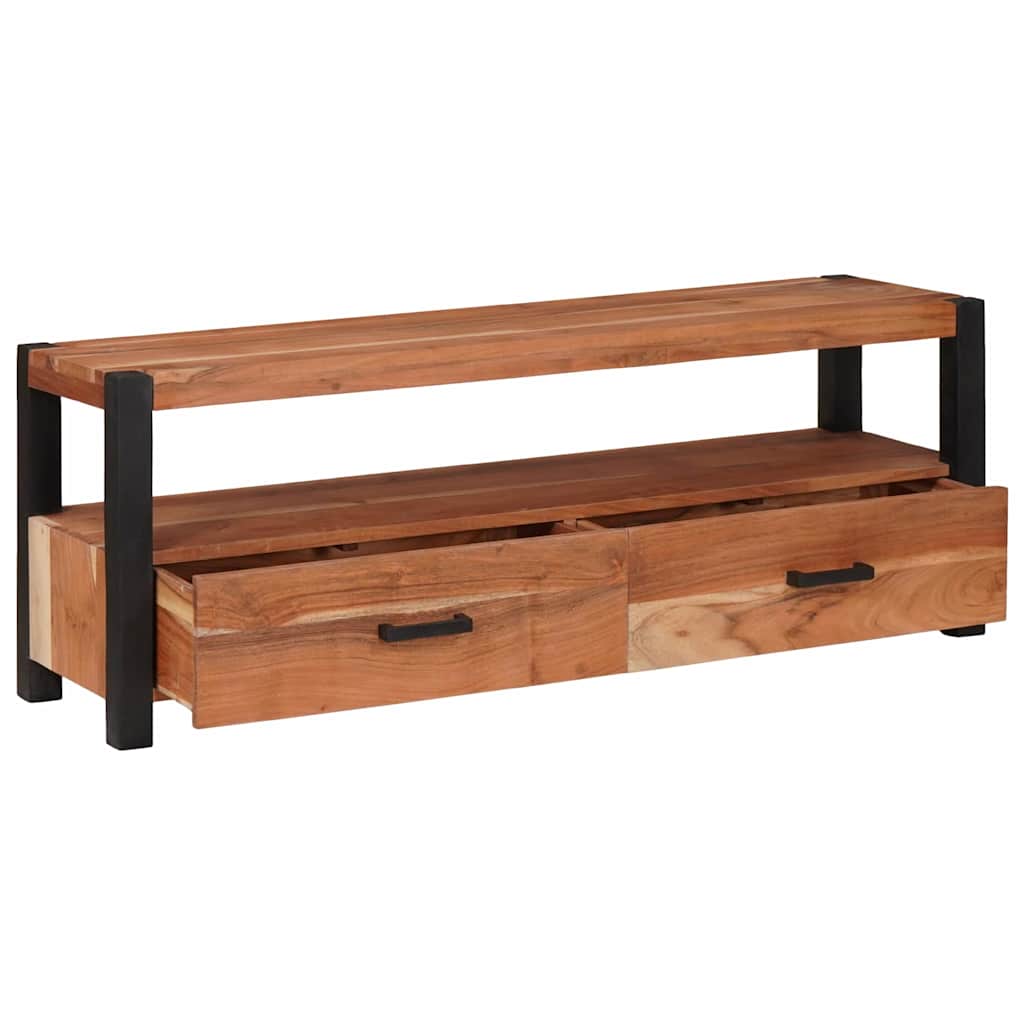 vidaXL Ντουλάπι TV με συρτάρι Καφέ 110 x 30 x 40 cm Μασίφ ξύλο ακακίας
