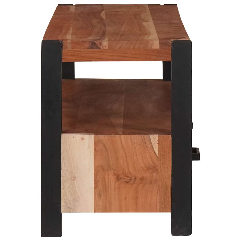 vidaXL Ντουλάπι TV με συρτάρι Καφέ 110 x 30 x 40 cm Μασίφ ξύλο ακακίας