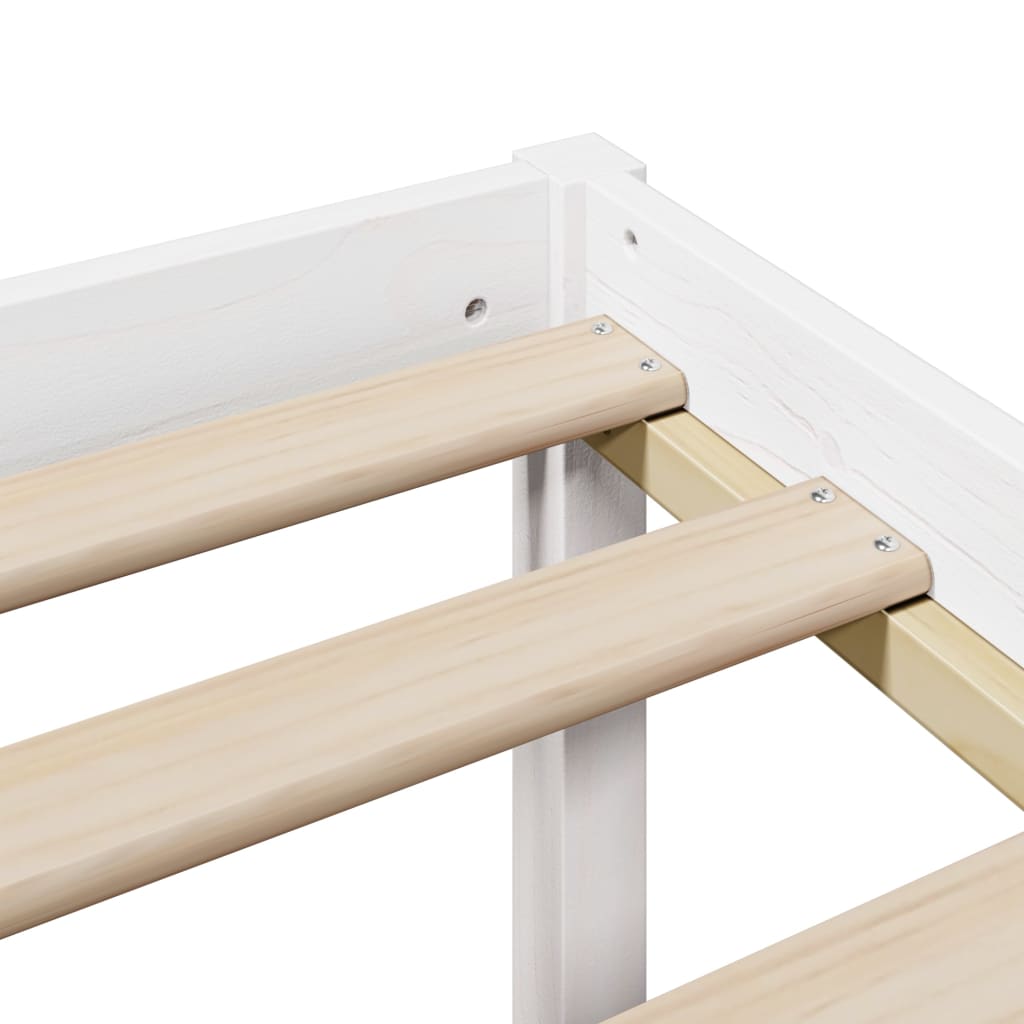 vidaXL Κρεβάτι Βιβλιοθήκη Χωρίς Στρώμα 150x200 εκ Μασίφ Ξύλο Πεύκου