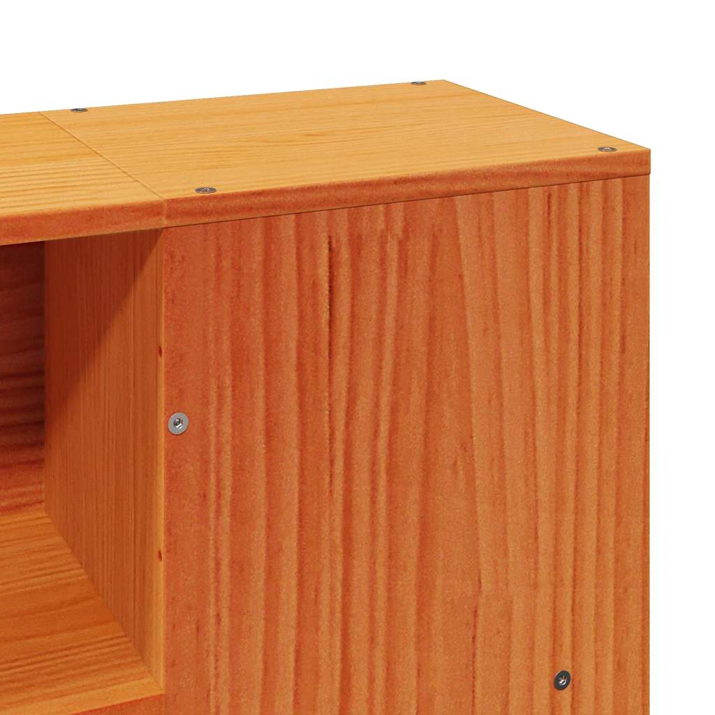 vidaXL Κρεβάτι Βιβλιοθήκη Χωρίς Στρώμα 140x200 εκ Μασίφ Ξύλο Πεύκου