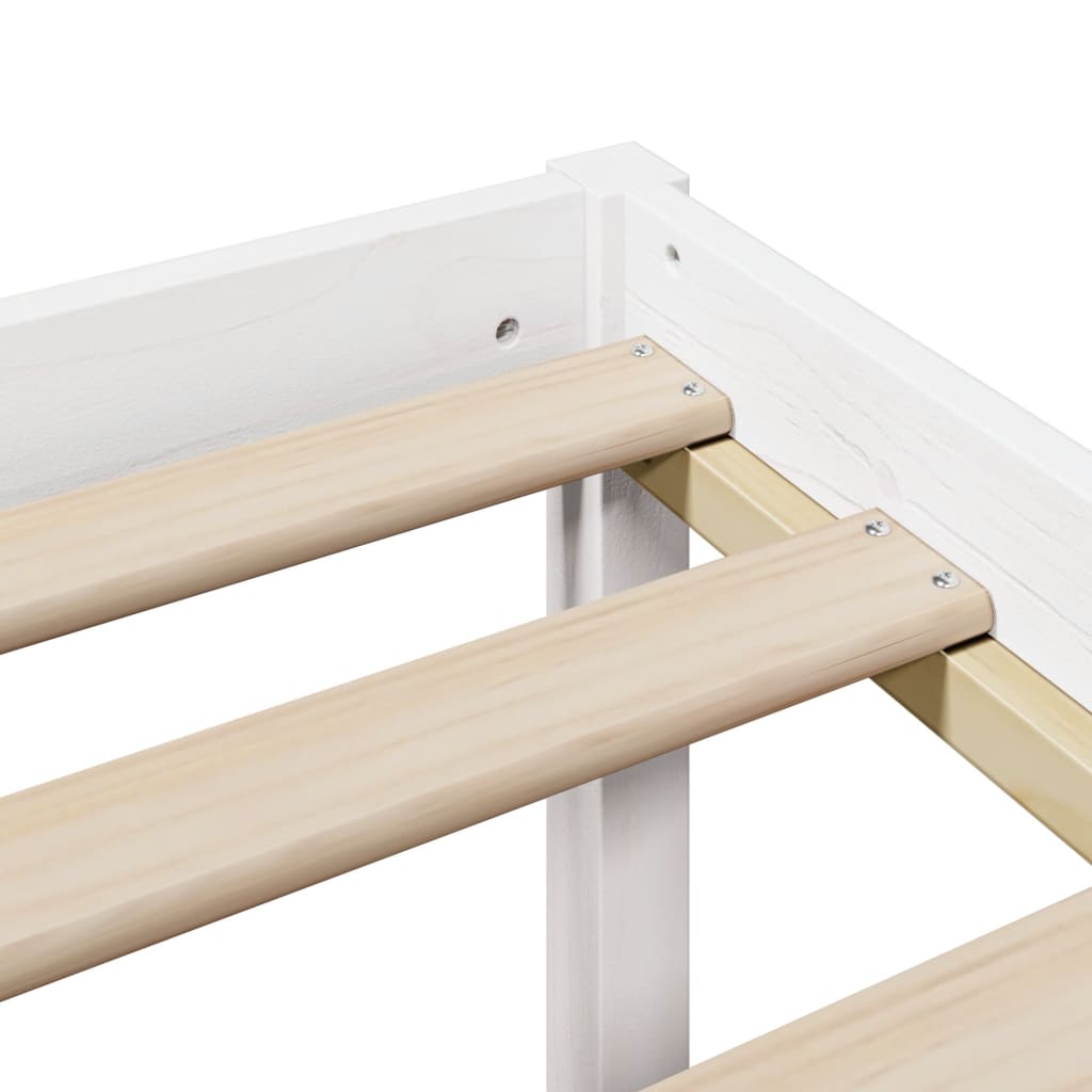 vidaXL Κρεβάτι Βιβλιοθήκη Χωρίς Στρώμα 160x200 εκ Μασίφ Ξύλο Πεύκου