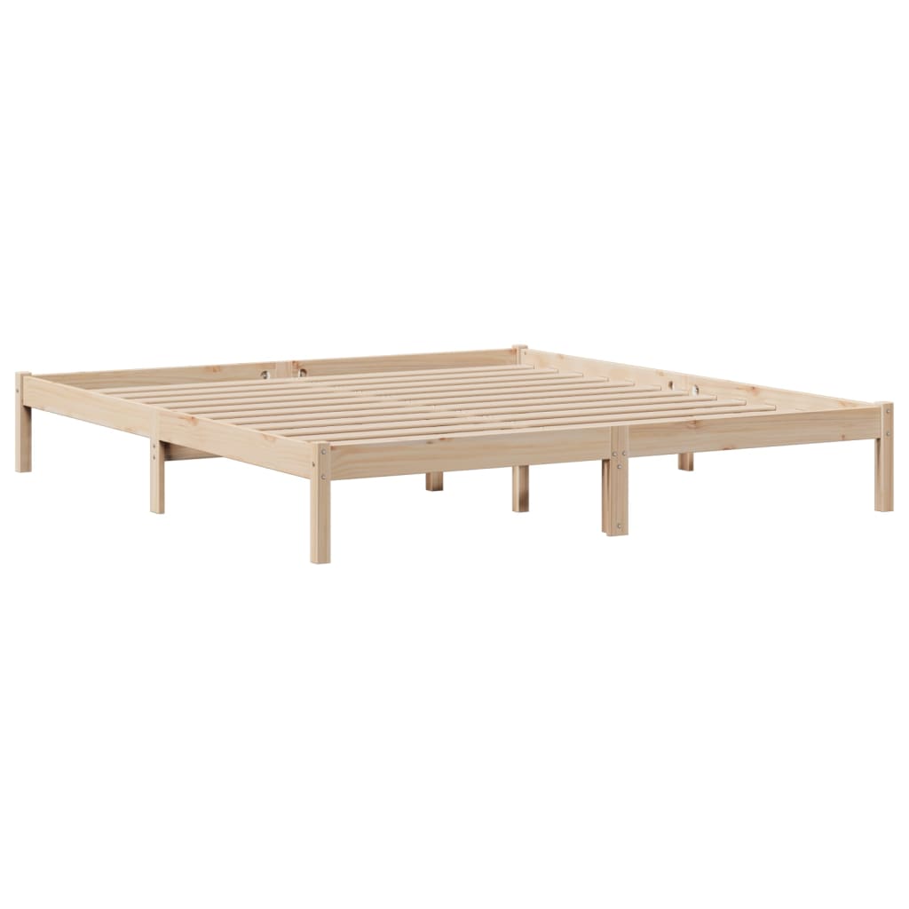vidaXL Κρεβάτι Βιβλιοθήκη Χωρίς Στρώμα 180x200 εκ Μασίφ Ξύλο Πεύκου