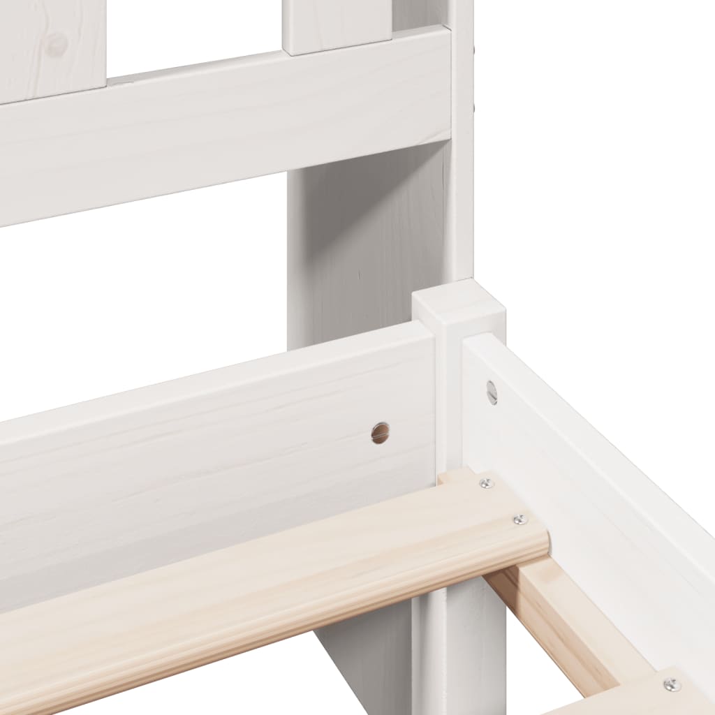 vidaXL Κρεβάτι Βιβλιοθήκη Χωρίς Στρώμα 180x200 εκ Μασίφ Ξύλο Πεύκου