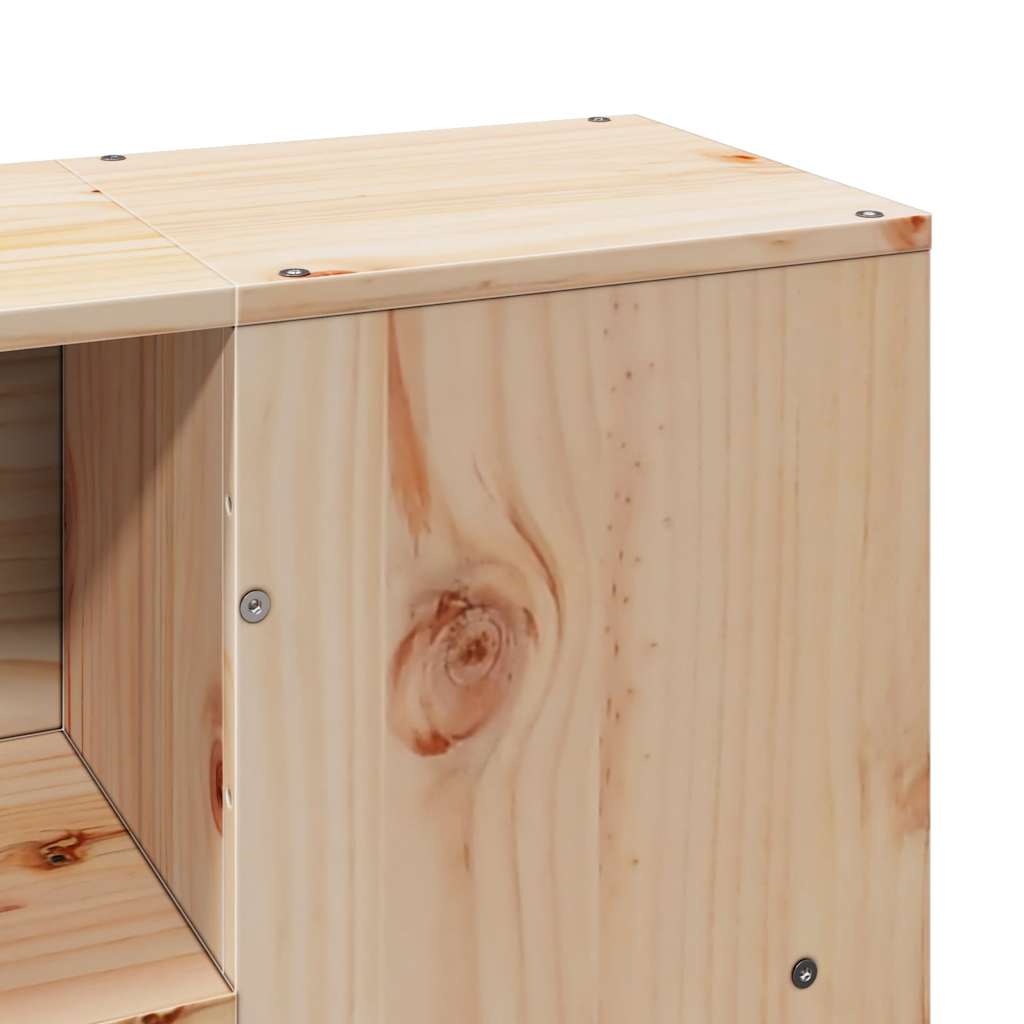 vidaXL Κρεβάτι Βιβλιοθήκη Χωρίς Στρώμα 140x190 εκ Μασίφ Ξύλο Πεύκου