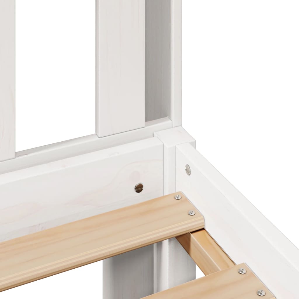 vidaXL Κρεβάτι Βιβλιοθήκη Χωρίς Στρώμα 90x190 εκ Μασίφ Ξύλο Πεύκου