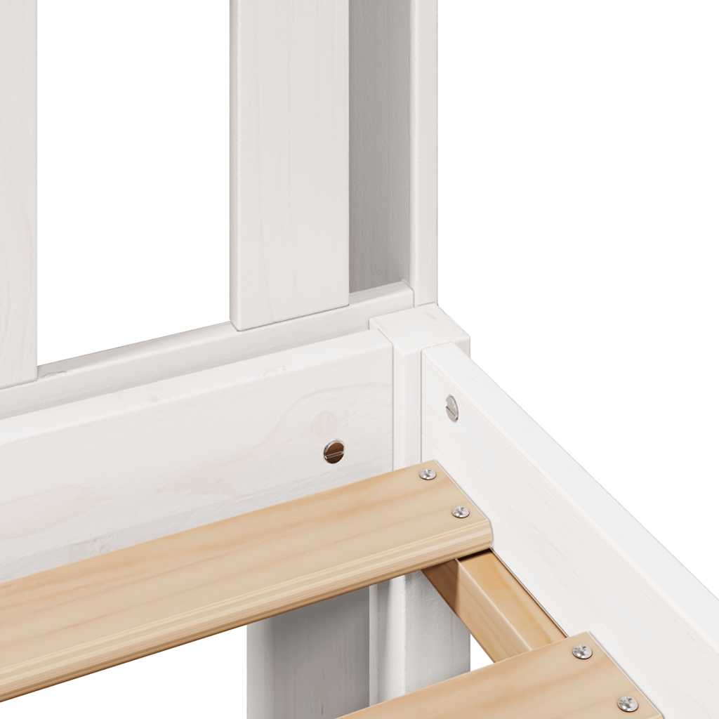 vidaXL Κρεβάτι Βιβλιοθήκη Χωρίς Στρώμα 90x200 εκ Μασίφ Ξύλο Πεύκου