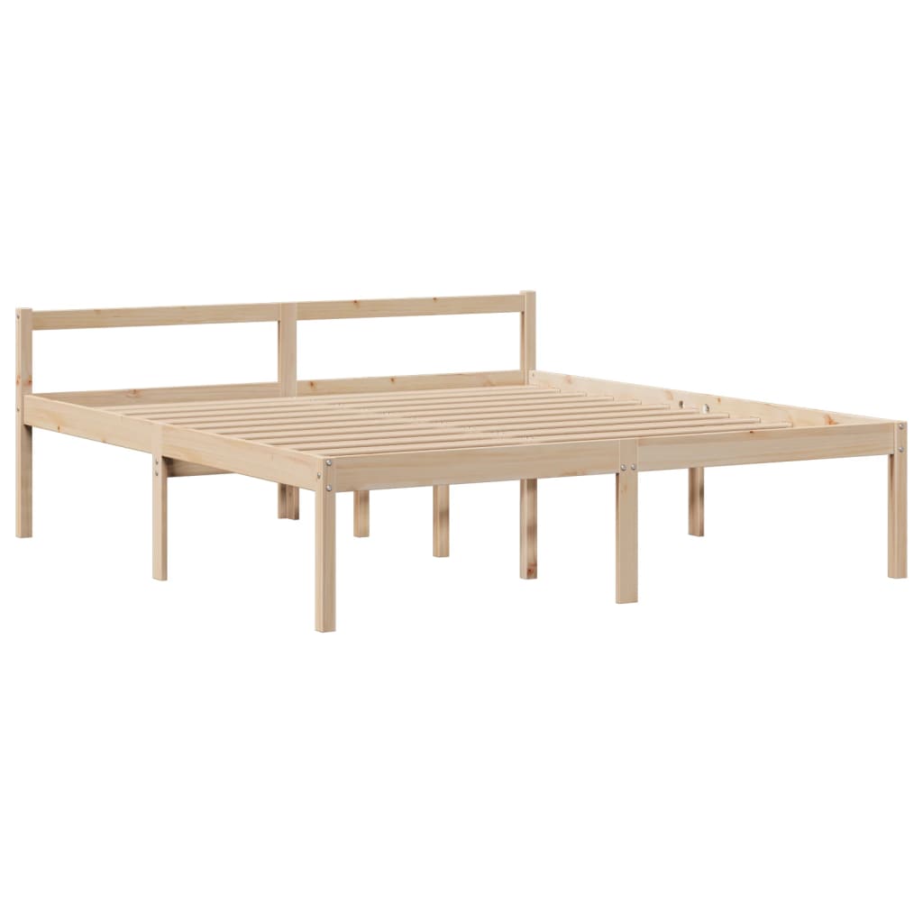 vidaXL Κρεβάτι Βιβλιοθήκη Χωρίς Στρώμα 180x200 εκ Μασίφ Ξύλο Πεύκου