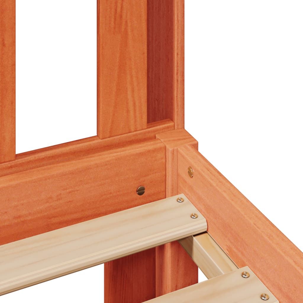 vidaXL Κρεβάτι Βιβλιοθήκη Χωρίς Στρώμα 160x200 εκ Μασίφ Ξύλο Πεύκου