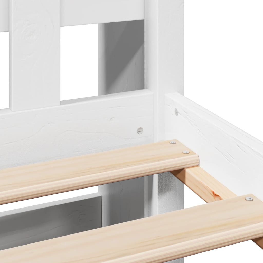 vidaXL Κρεβάτι Βιβλιοθήκη Χωρίς Στρώμα 150x200 εκ Μασίφ Ξύλο Πεύκου