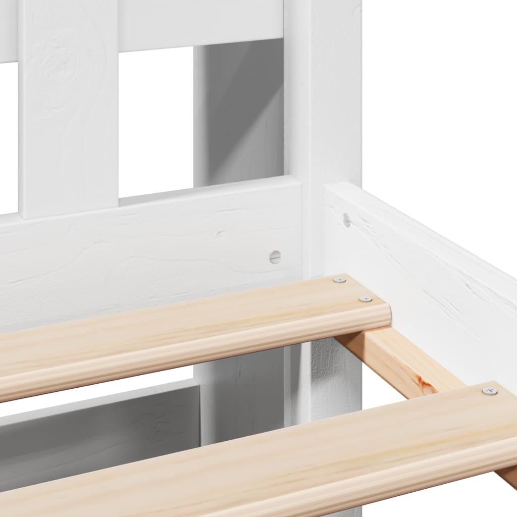 vidaXL Κρεβάτι Βιβλιοθήκη Χωρίς Στρώμα 160x200 εκ Μασίφ Ξύλο Πεύκου