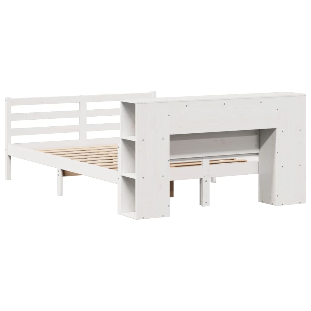 vidaXL Κρεβάτι Βιβλιοθήκη Χωρίς Στρώμα 150x200 εκ Μασίφ Ξύλο Πεύκου