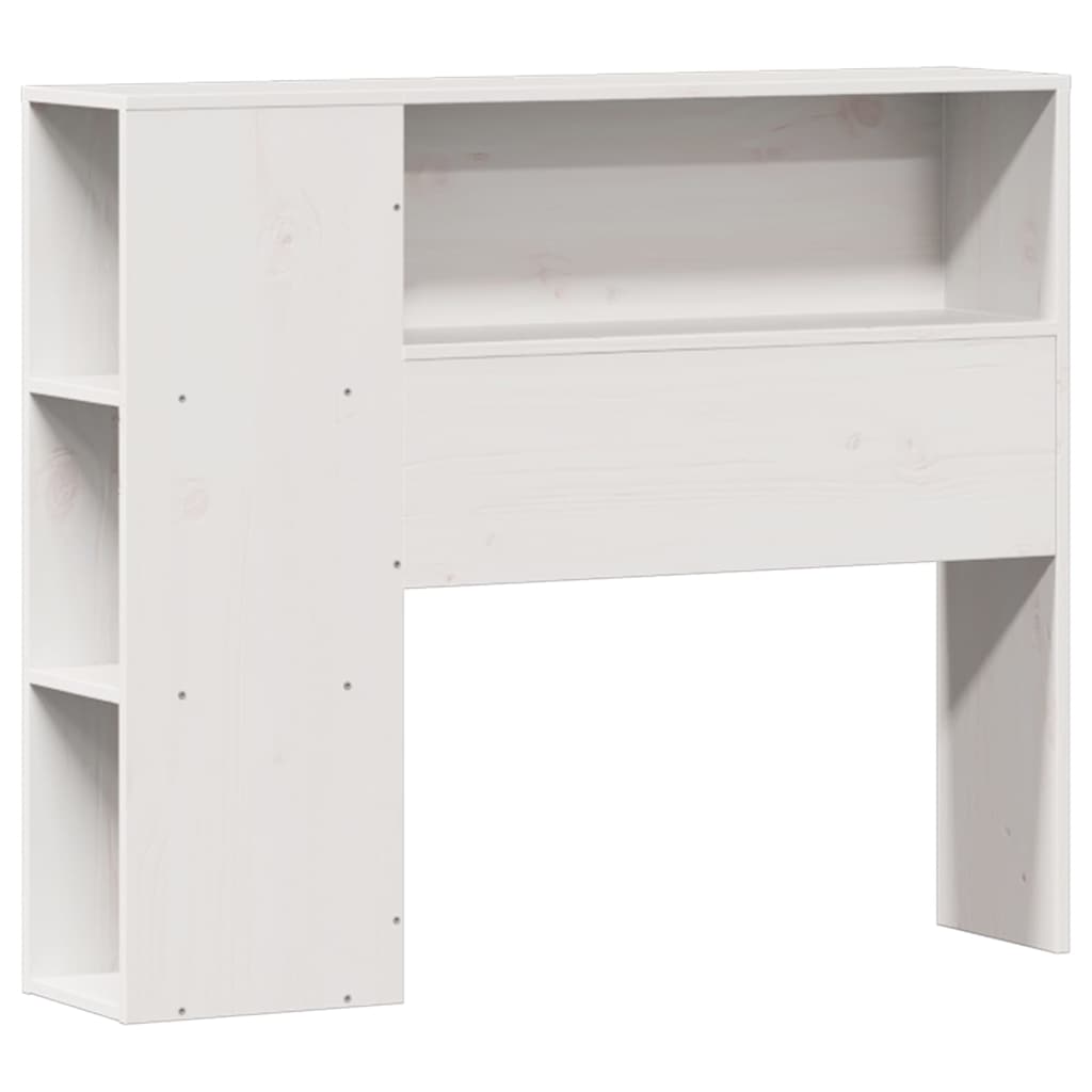vidaXL Κρεβάτι Βιβλιοθήκη Χωρίς Στρώμα Λευκό 75x190 εκ Μασίφ Πεύκο