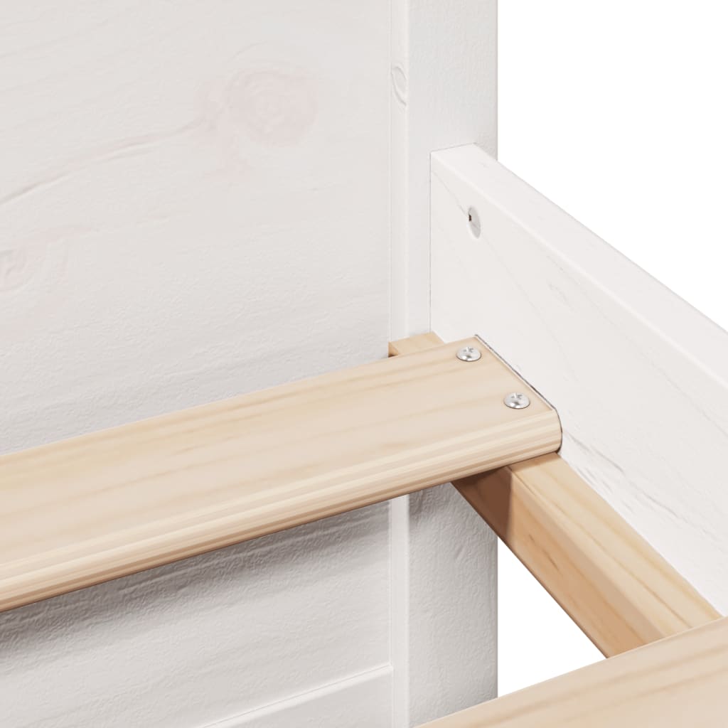 vidaXL Κρεβάτι Βιβλιοθήκη Χωρίς Στρώμα 160x200 εκ Μασίφ Ξύλο Πεύκου