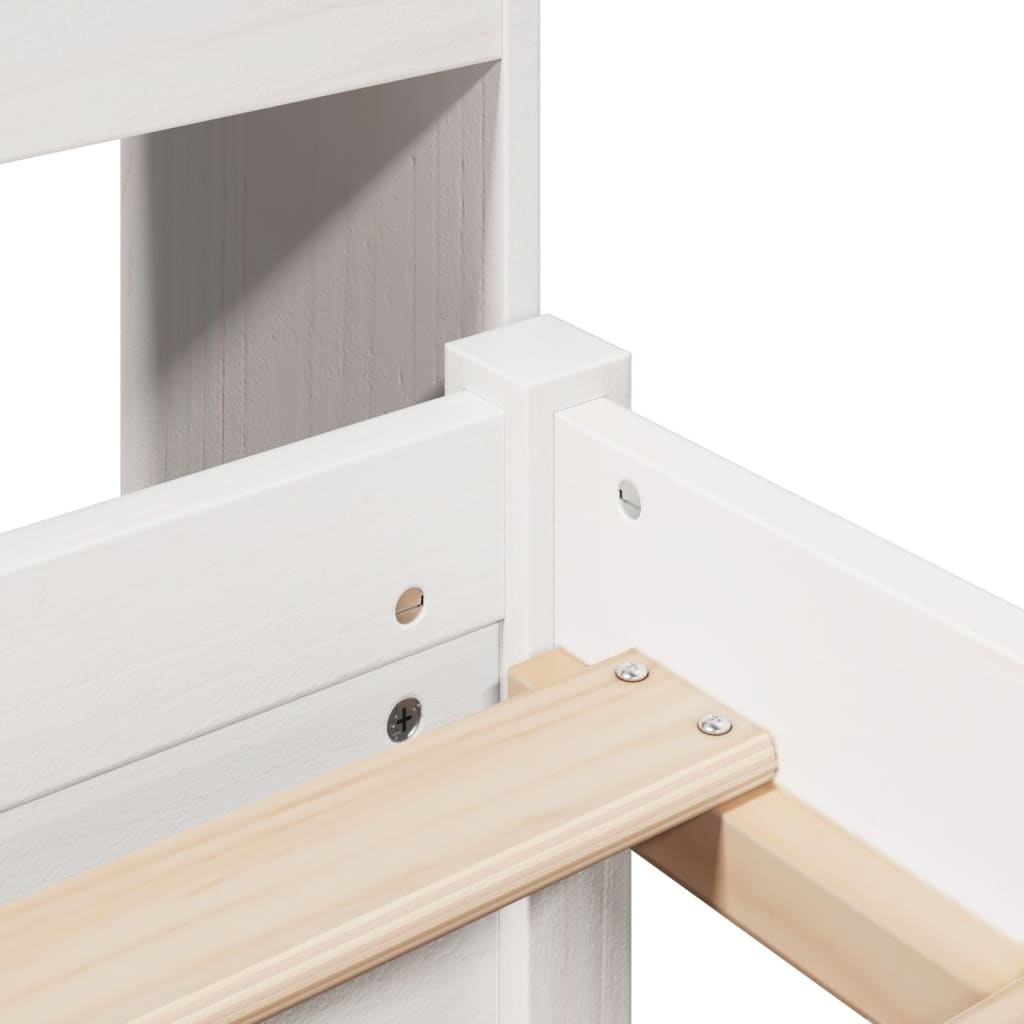 vidaXL Κρεβάτι Βιβλιοθήκη Χωρίς Στρώμα 140x190 εκ Μασίφ Ξύλο Πεύκου