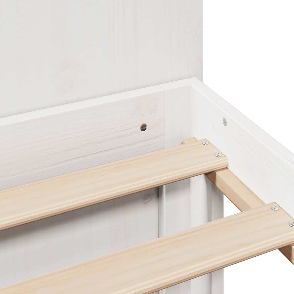 vidaXL Κρεβάτι Βιβλιοθήκη Χωρίς Στρώμα 140x190 εκ Μασίφ Ξύλο Πεύκου