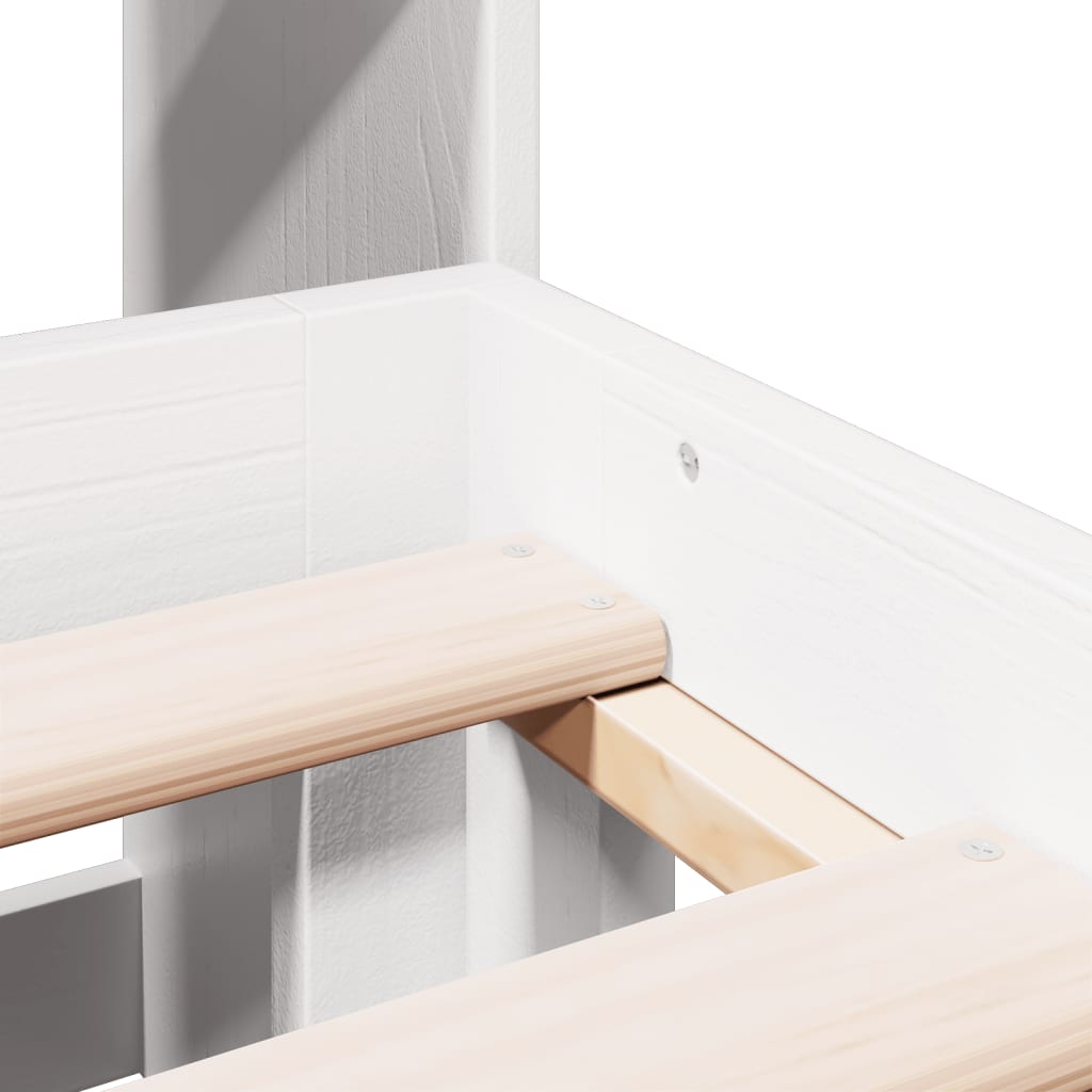 vidaXL Κρεβάτι Βιβλιοθήκη Χωρίς Στρώμα 140x200 εκ Μασίφ Ξύλο Πεύκο