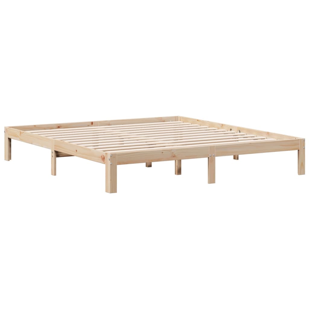 vidaXL Κρεβάτι Βιβλιοθήκη Χωρίς Στρώμα 180x200 εκ Μασίφ Ξύλο Πεύκου