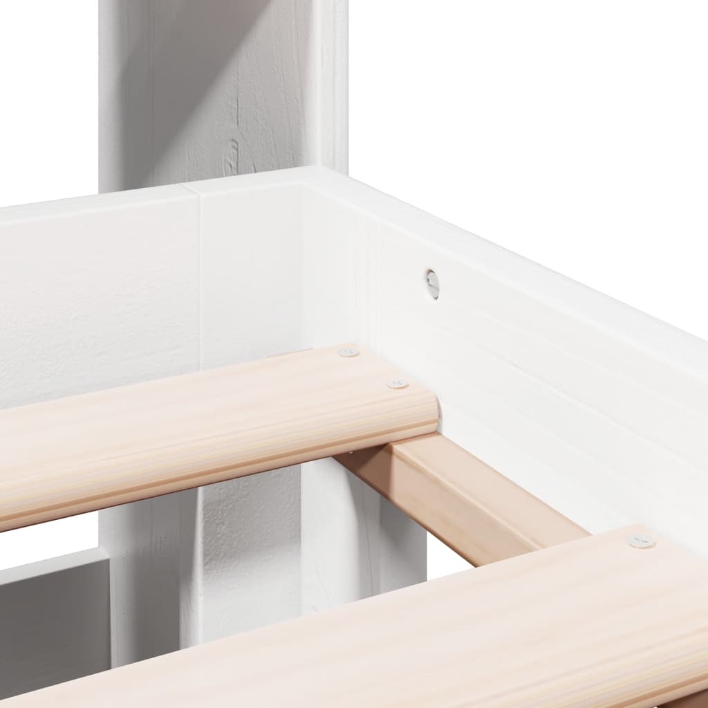 vidaXL Κρεβάτι Βιβλιοθήκη Χωρίς Στρώμα 180x200 εκ Μασίφ Ξύλο Πεύκου