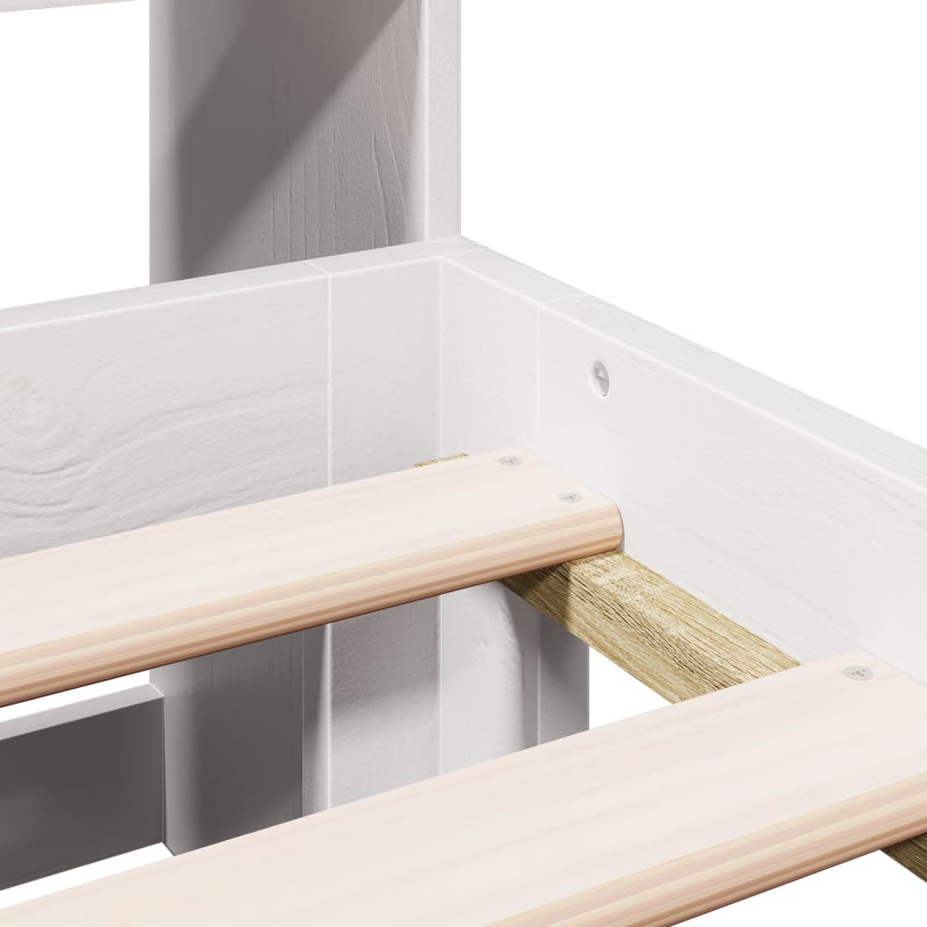 vidaXL Κρεβάτι Βιβλιοθήκη Χωρίς Στρώμα 150x200 εκ Μασίφ Ξύλο Πεύκου