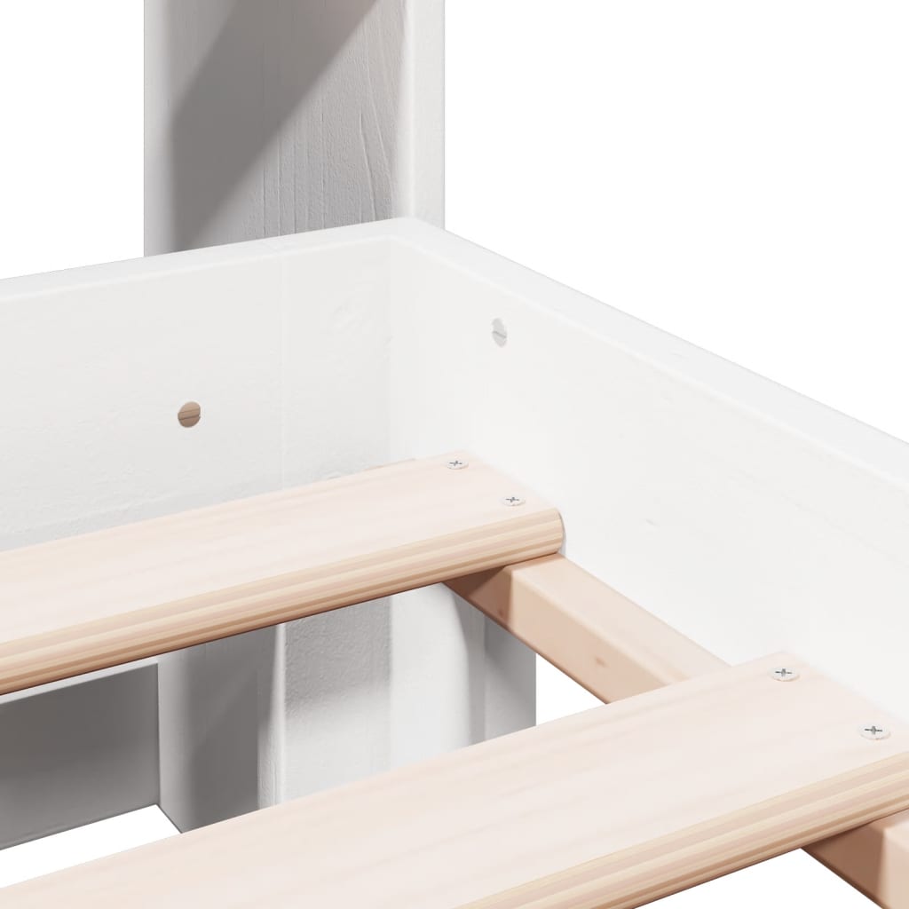 vidaXL Κρεβάτι Βιβλιοθήκη Χωρίς Στρώμα 150x200 εκ Μασίφ Ξύλο Πεύκου