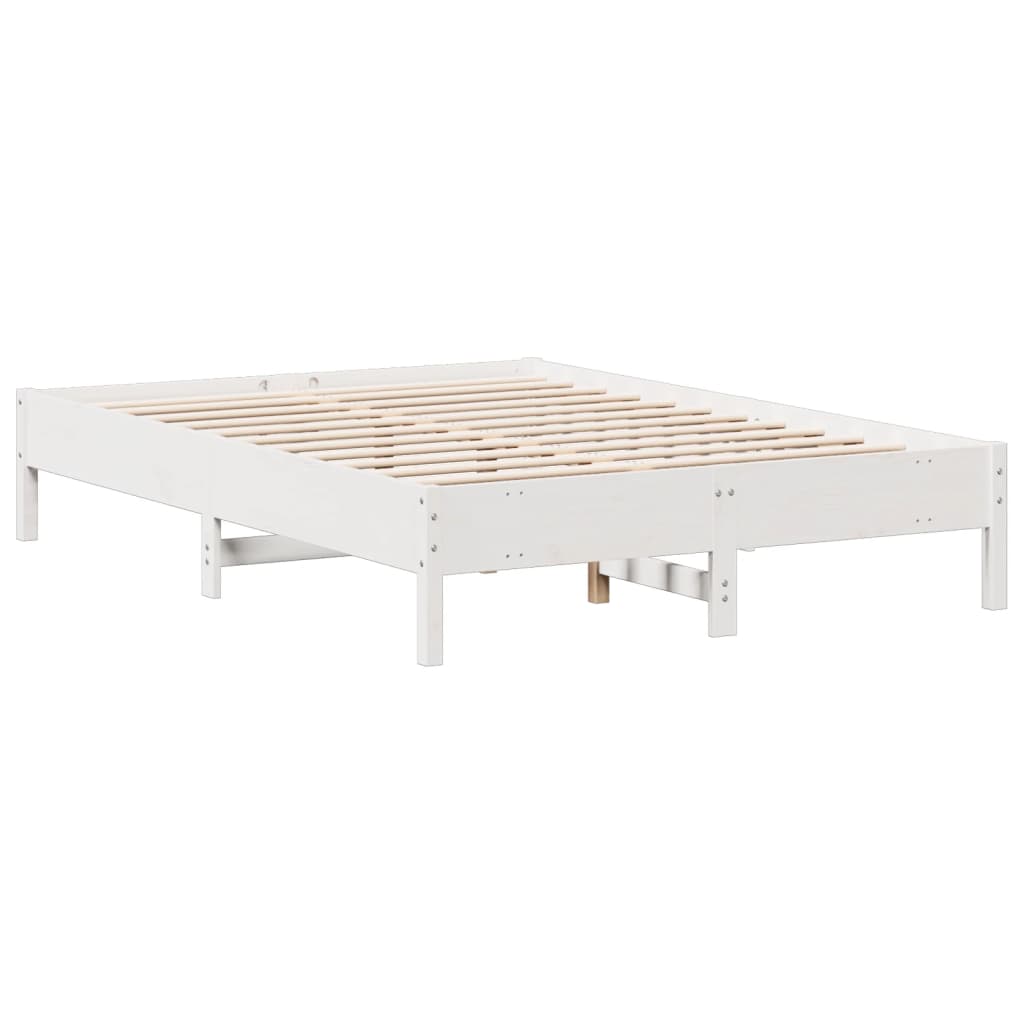 vidaXL Κρεβάτι Βιβλιοθήκη Χωρίς Στρώμα 150x200 εκ Μασίφ Ξύλο Πεύκου
