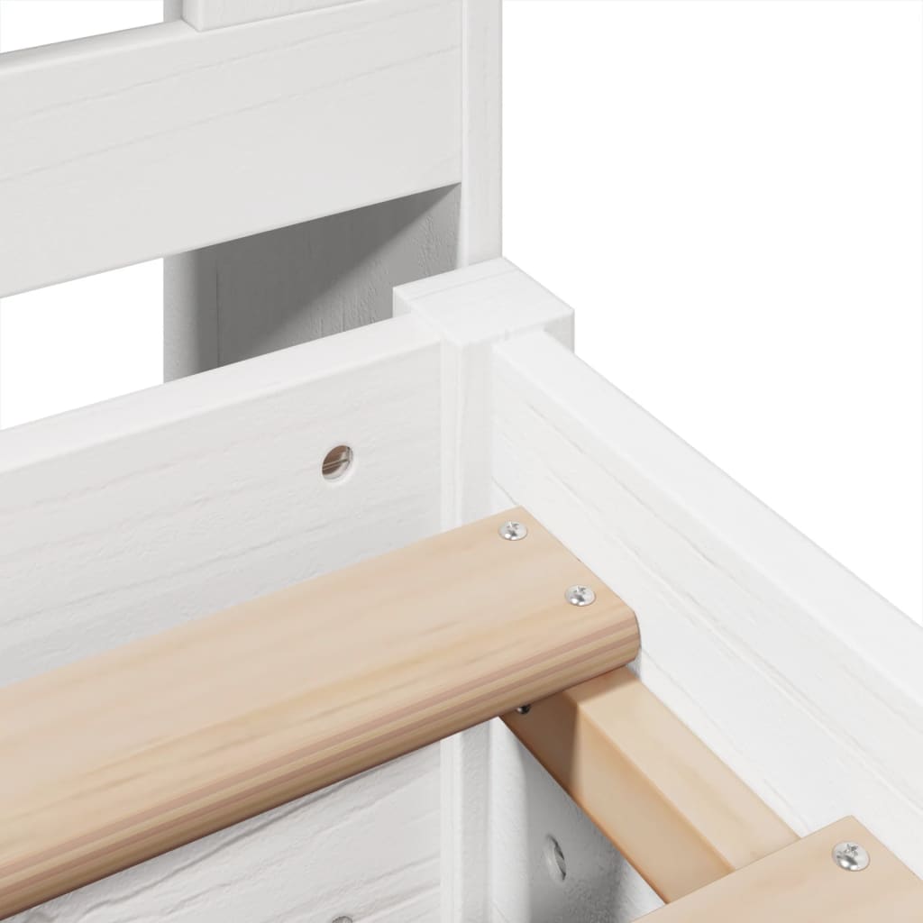 vidaXL Κρεβάτι Βιβλιοθήκη Χωρίς Στρώμα 180x200 εκ Μασίφ Ξύλο Πεύκου