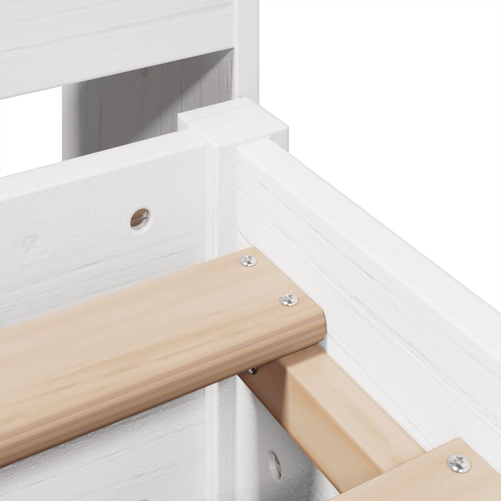 vidaXL Κρεβάτι Βιβλιοθήκη Χωρίς Στρώμα 160x200 εκ Μασίφ Ξύλο Πεύκου