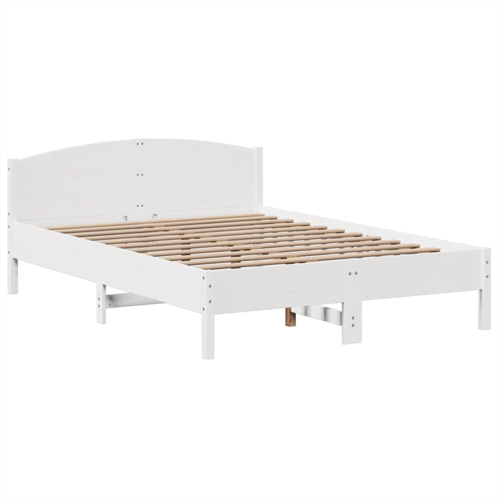 vidaXL Κρεβάτι Βιβλιοθήκη Χωρίς Στρώμα 150x200 εκ Μασίφ Ξύλο Πεύκου