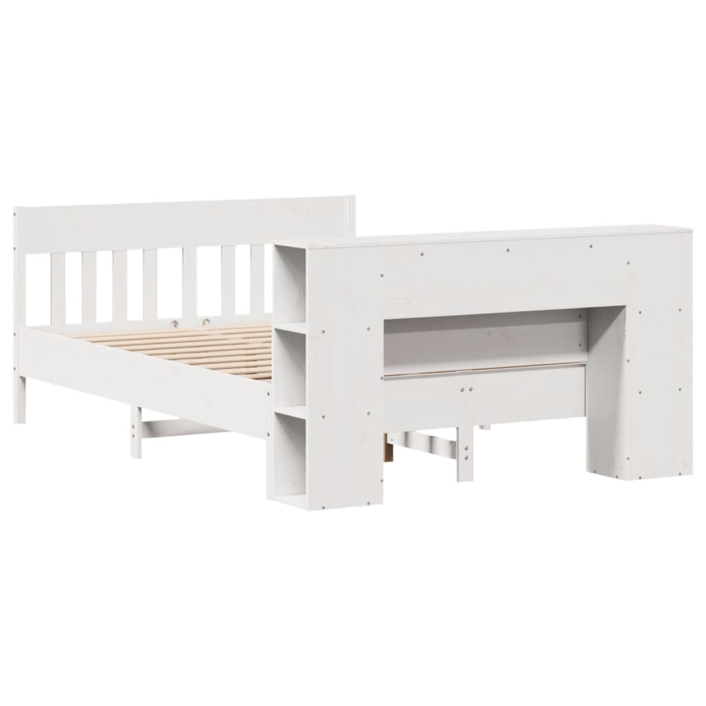 vidaXL Κρεβάτι Βιβλιοθήκη Χωρίς Στρώμα 160x200 εκ Μασίφ Ξύλο Πεύκου