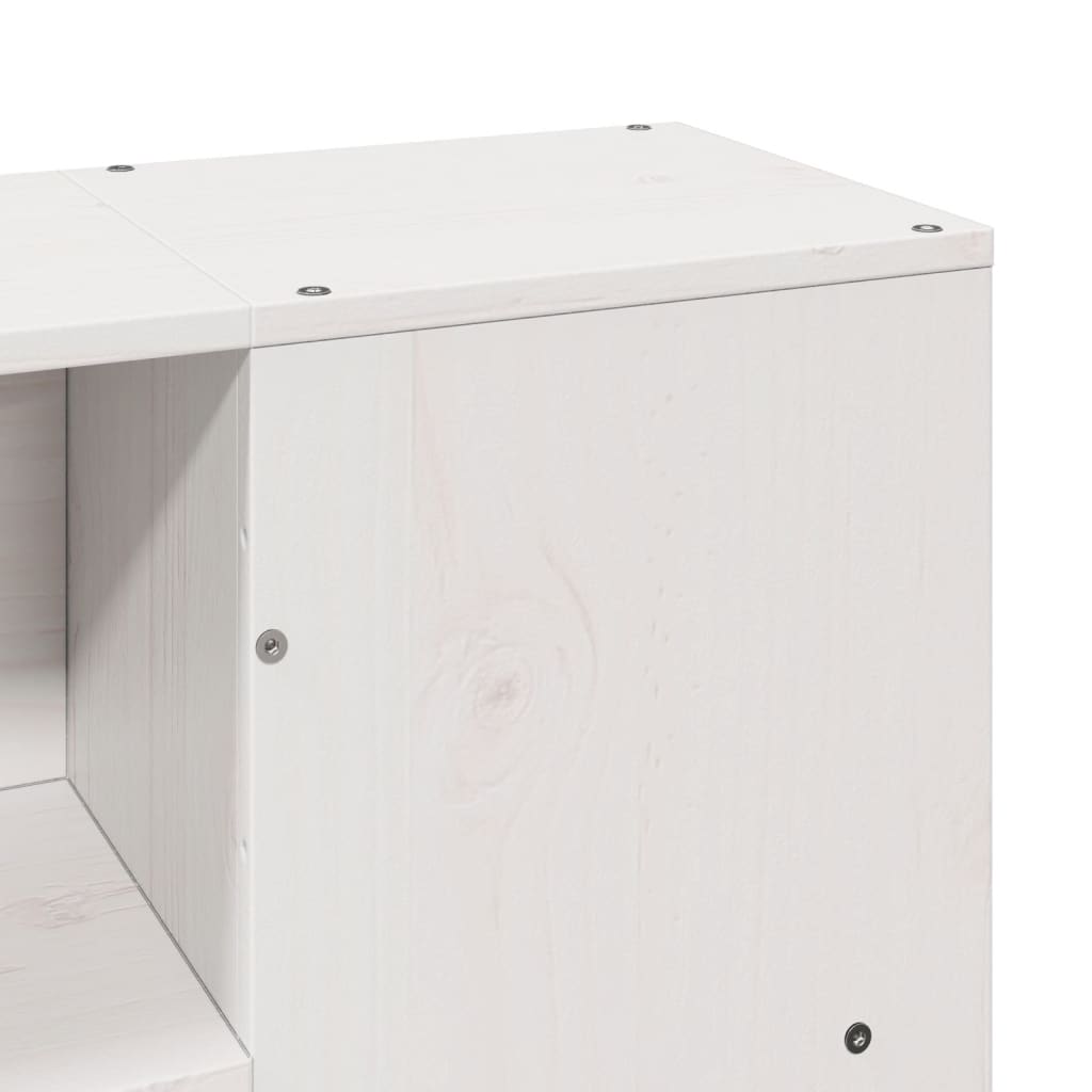 vidaXL Σκελετός Κρεβ. Χωρίς Στρώμα Λευκό 135x190 εκ Μασίφ Πεύκο