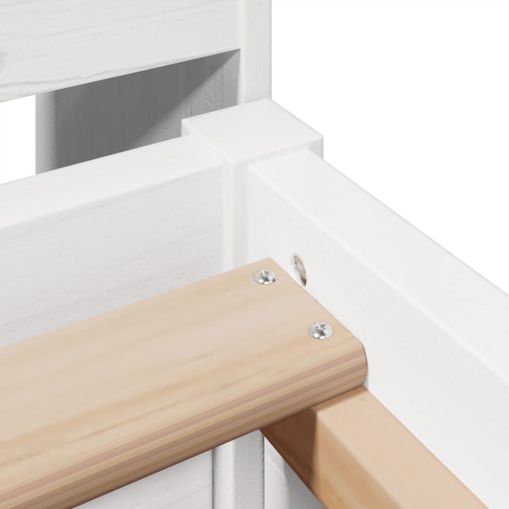 vidaXL Σκελετός Κρεβ. Χωρίς Στρώμα Λευκό 90x190 εκ Μασίφ Πεύκο