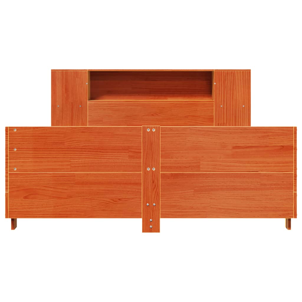 vidaXL Σκελετός Κρεβ. Χωρίς Στρώμα Καφέ Κεριού 150x200 εκ Μασίφ Πεύκο