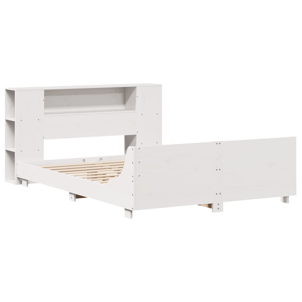 vidaXL Σκελετός Κρεβ. Χωρίς Στρώμα Λευκό 120x200 εκ Μασίφ Πεύκο