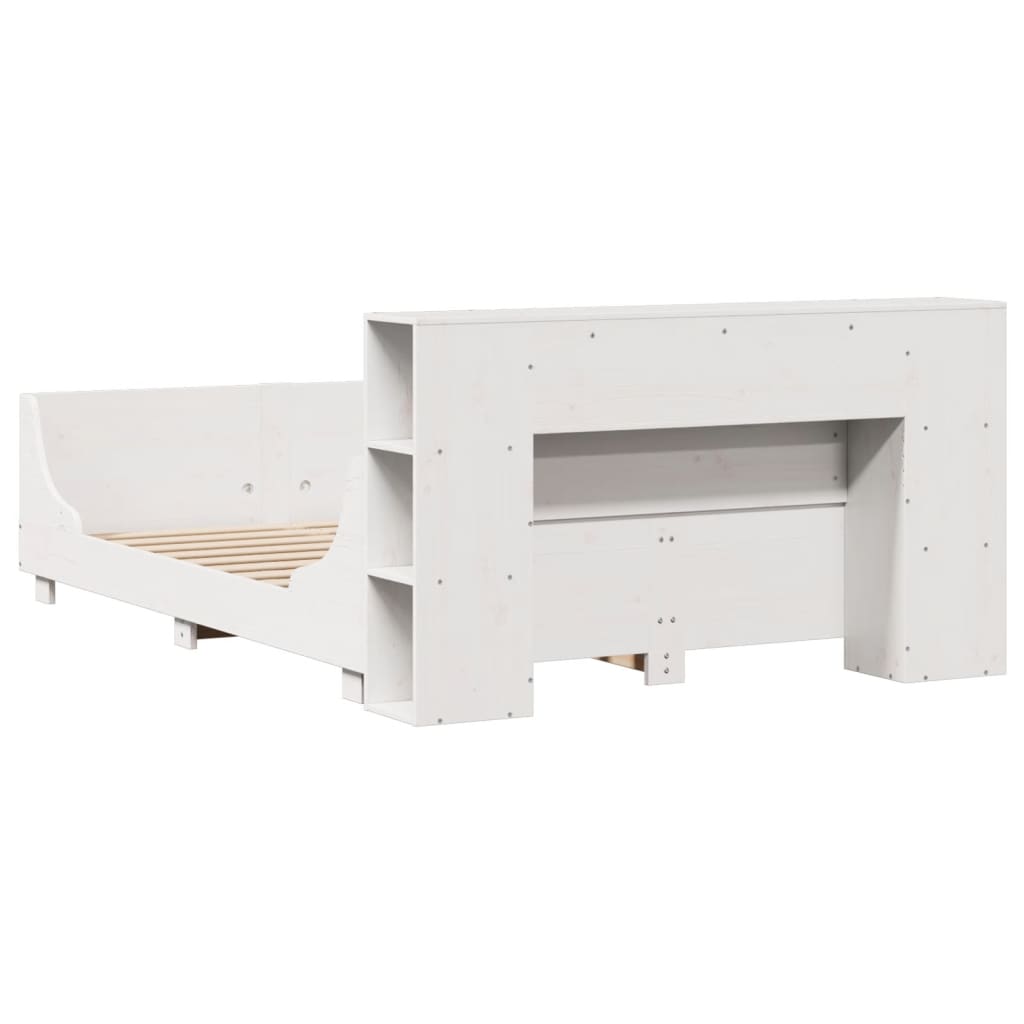 vidaXL Σκελετός Κρεβ. Χωρίς Στρώμα Λευκό 160x200 εκ Μασίφ Πεύκο