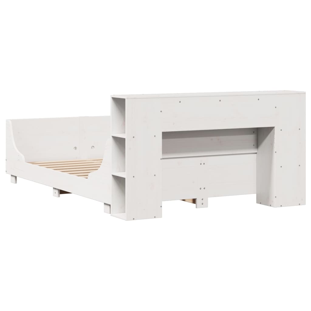 vidaXL Σκελετός Κρεβ. Χωρίς Στρώμα Λευκό 120x190 εκ Μασίφ Πεύκο