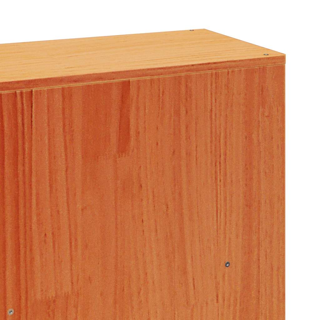 vidaXL Κρεβάτι Βιβλιοθήκη Χωρίς Στρώμα Καφέ 200x200 εκ Μασίφ Πεύκο