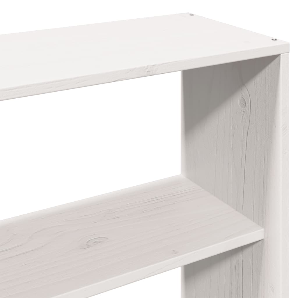 vidaXL Κρεβάτι Βιβλιοθήκη Χωρίς Στρώμα Λευκό 180x200 εκ Μασίφ Ξύλο