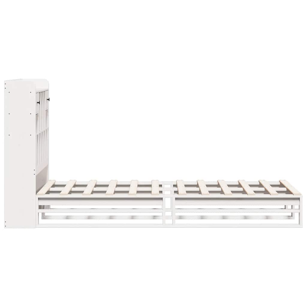 vidaXL Κρεβάτι Βιβλιοθήκη Χωρίς Στρώμα 90x200 εκ Μασίφ Ξύλο Πεύκου