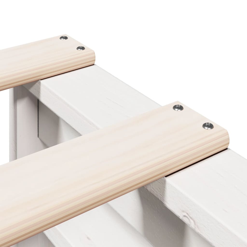 vidaXL Κρεβάτι Βιβλιοθήκη Χωρίς Στρώμα 90x200 εκ Μασίφ Ξύλο Πεύκου