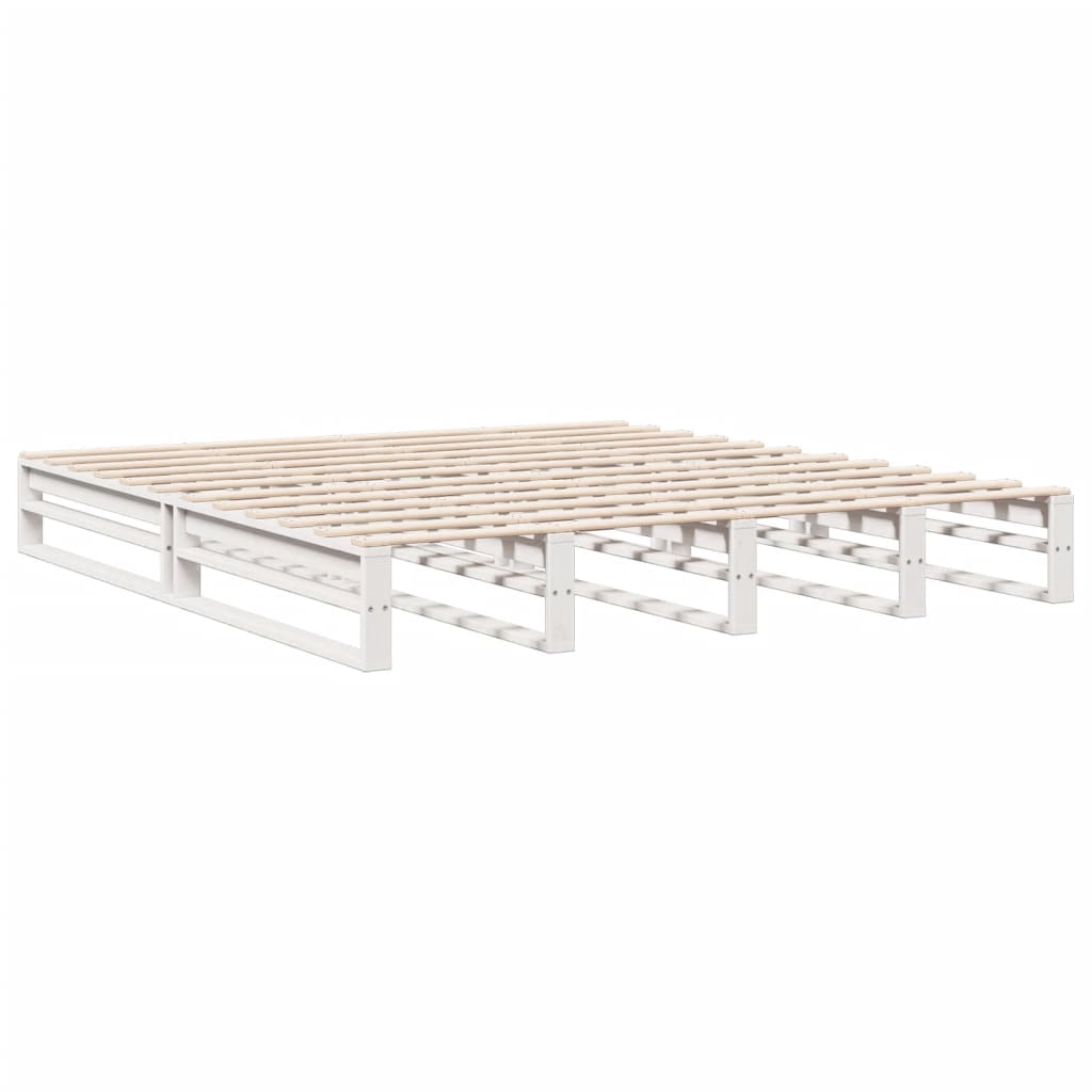 vidaXL Κρεβάτι Βιβλιοθήκη Χωρίς Στρώμα 180x200 εκ Μασίφ Ξύλο Πεύκου