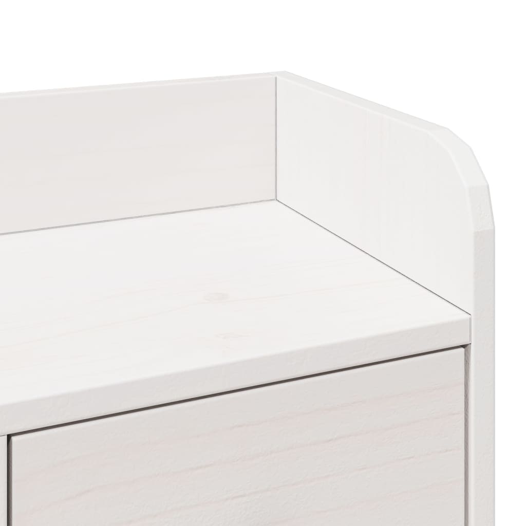 vidaXL Κρεβάτι Βιβλιοθήκη Χωρίς Στρώμα Λευκό 75x190 εκ Μασίφ Πεύκο