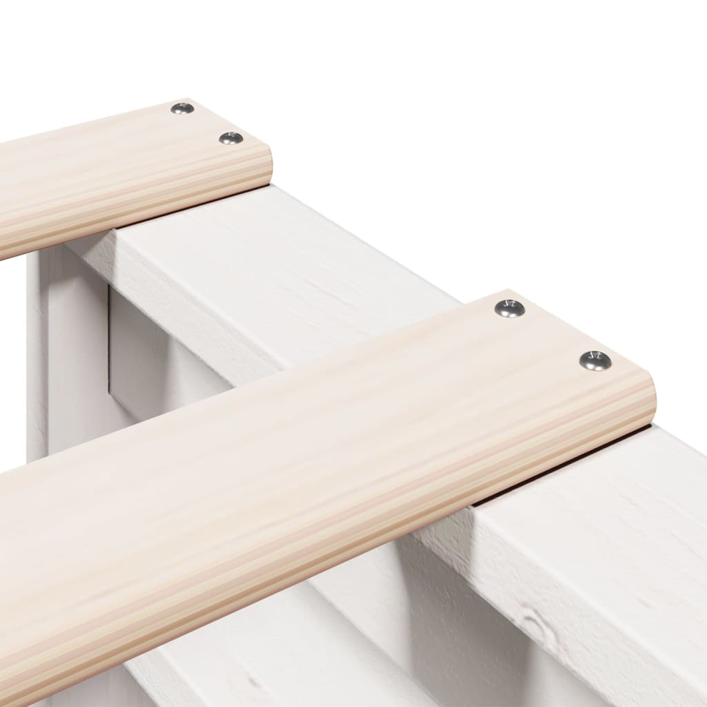 vidaXL Κρεβάτι Βιβλιοθήκη Χωρίς Στρώμα 90x190 εκ Μασίφ Ξύλο Πεύκου