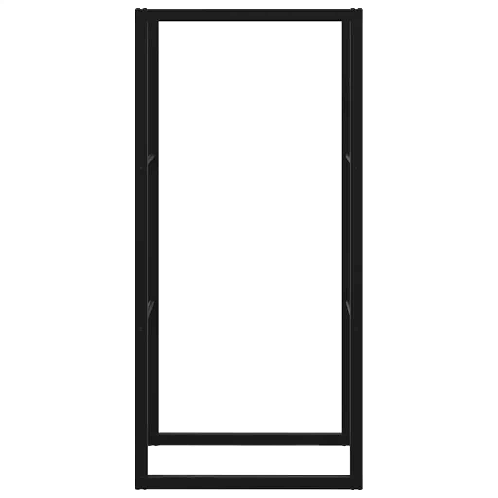 vidaXL Ράφι Καυσόξυλων Μαύρο 55x30x116 εκ. Ατσάλινο