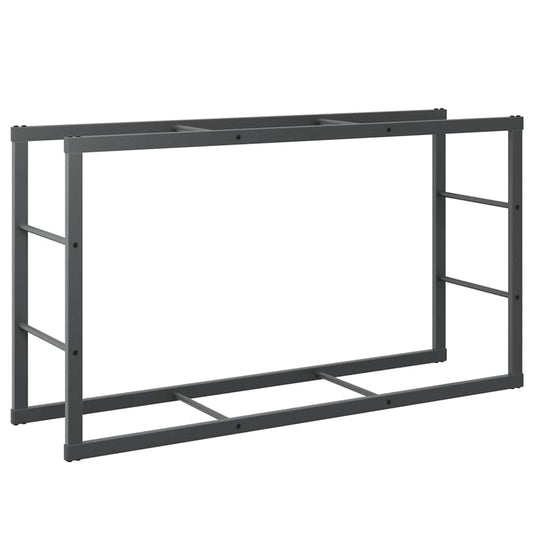 vidaXL Ράφι Καυσόξυλων Μαύρο 110x30x61 εκ. Ατσάλινο