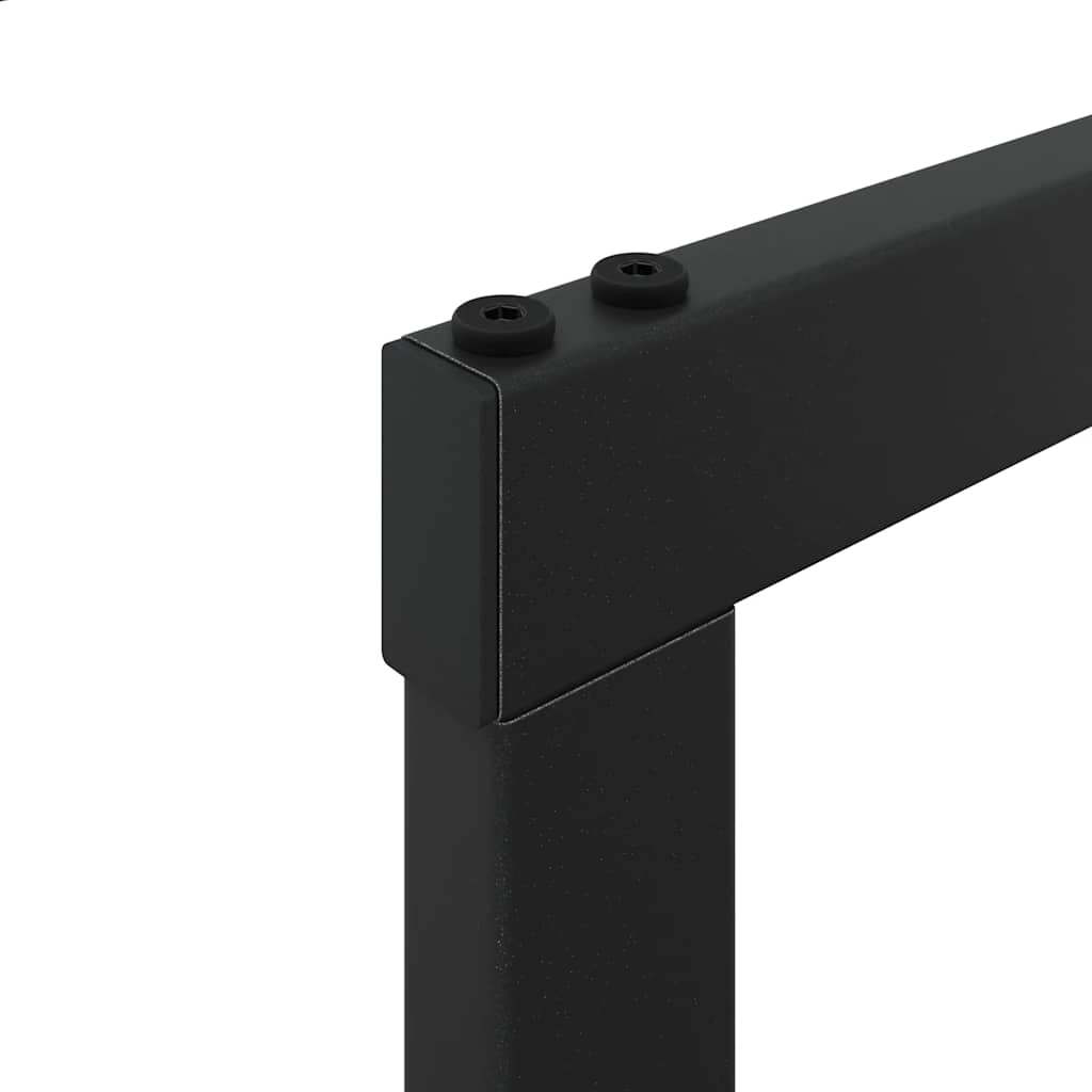 vidaXL Ράφι Καυσόξυλων Μαύρο 110x30x116 εκ. Ατσάλινο